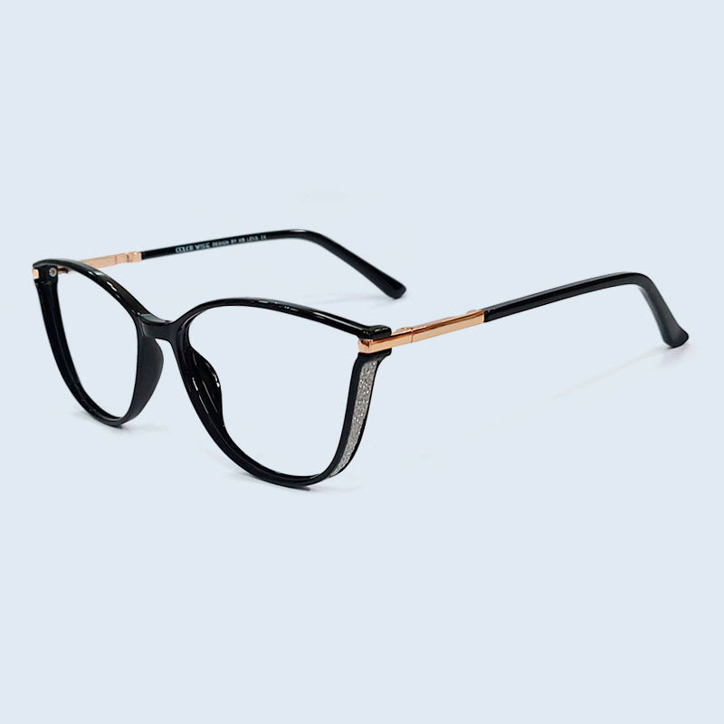 Lentes Cat Eye Black Shiny